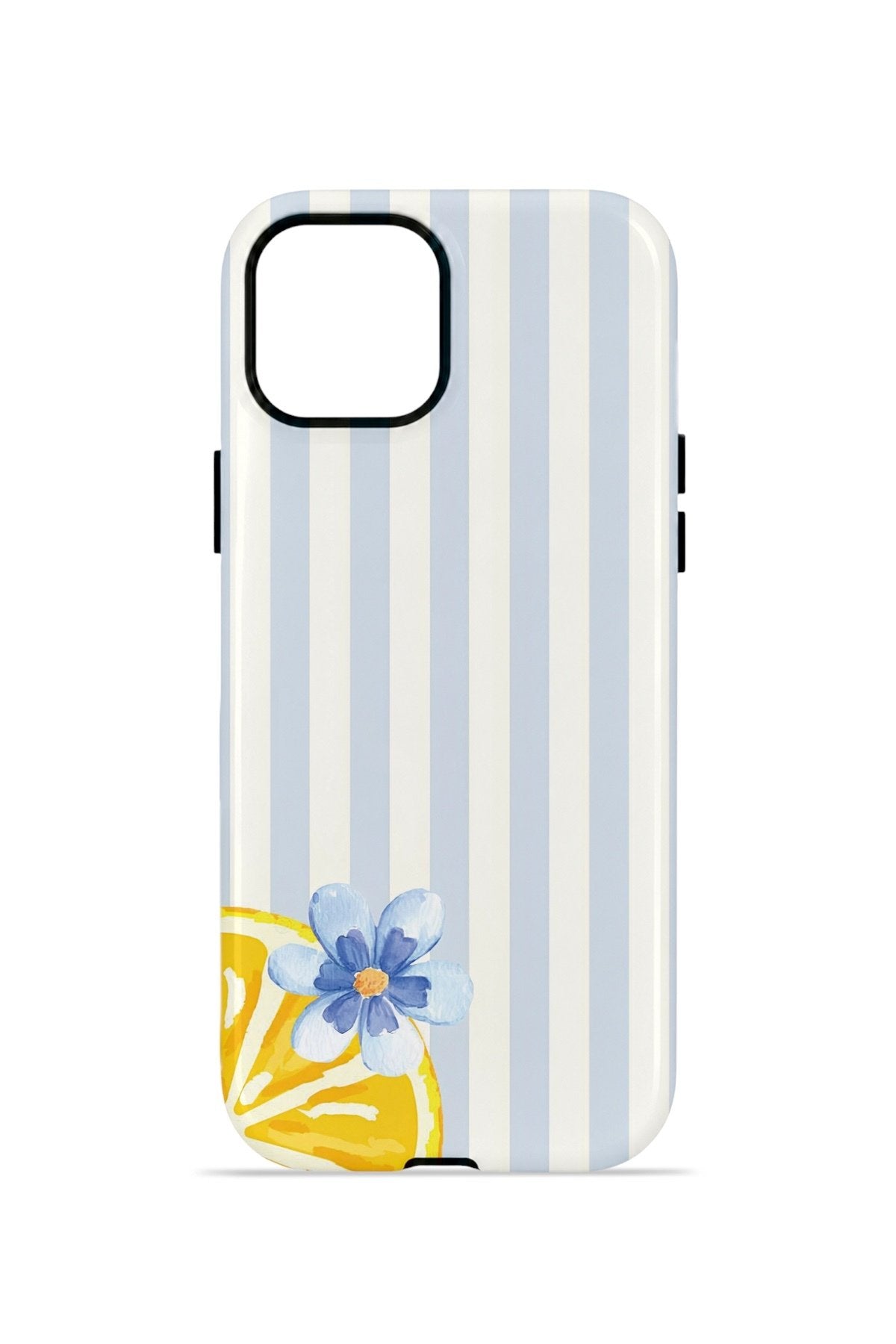 iPhone 14 Vorian Çift Katmanlı MagSafe Kılıf Blue Lemon Blossom