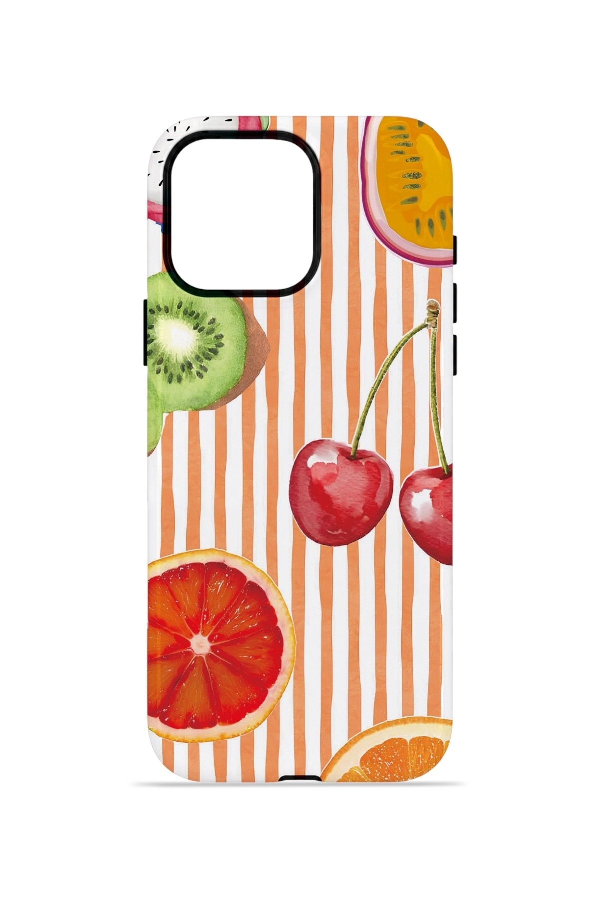 iPhone 15 Pro Vorian Çift Katmanlı Kılıf Tutti Frutti Stripe