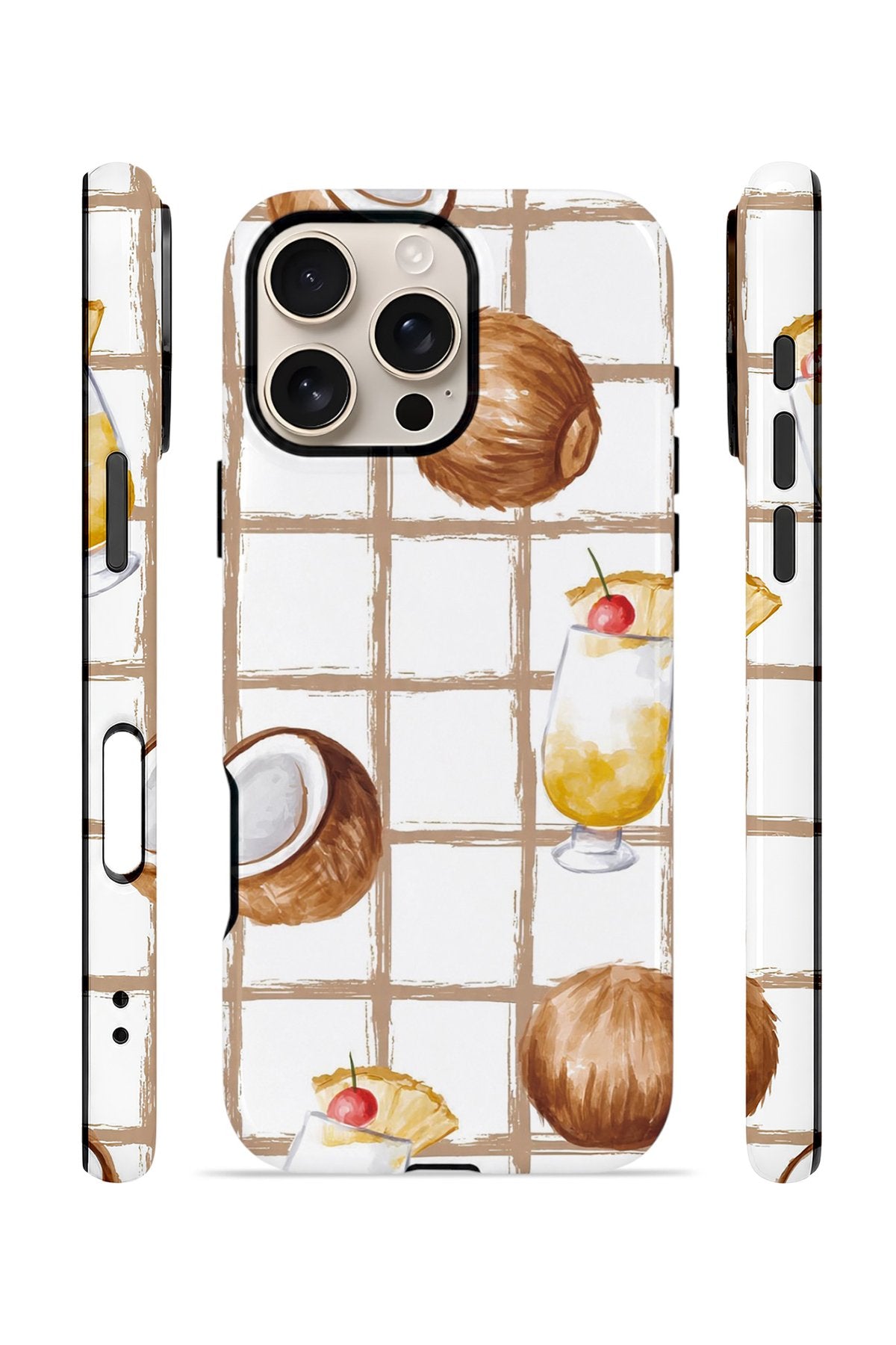 iPhone 16 Pro Vorian Çift Katmanlı Kılıf Coconut Cabana