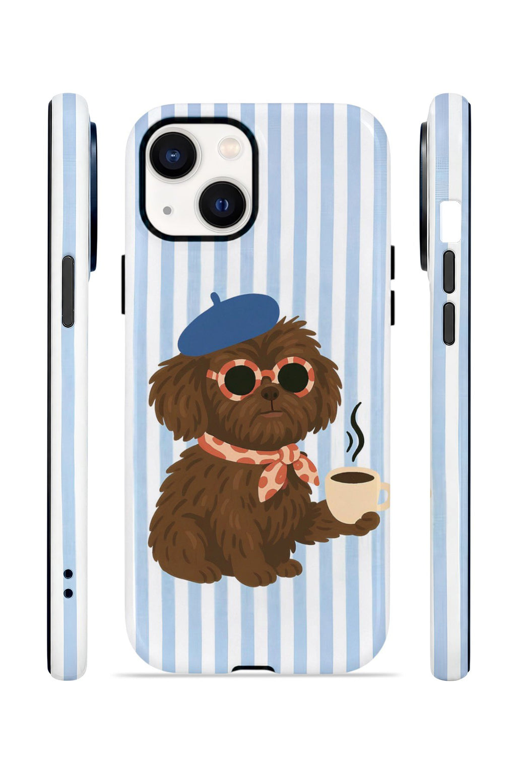 iPhone 14 Plus Vorian Çift Katmanlı Kılıf Cafe Dog Riviera