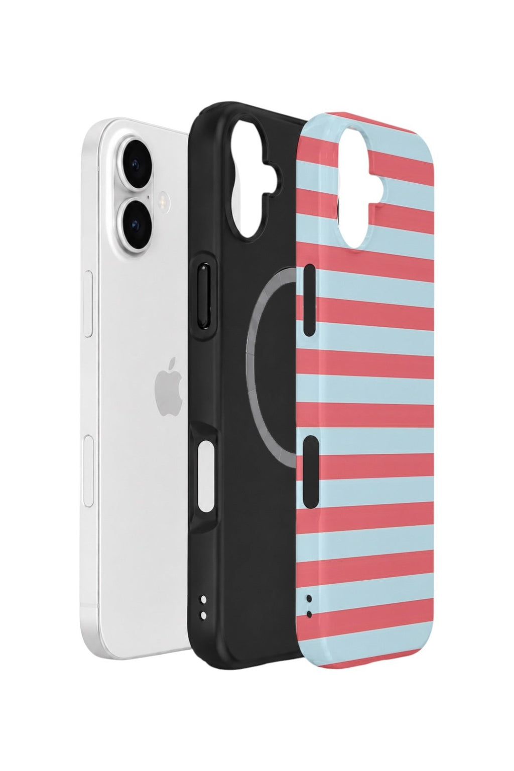 iPhone 17 Vorian Çift Katmanlı MagSafe Kılıf Candy Horizon Stripe