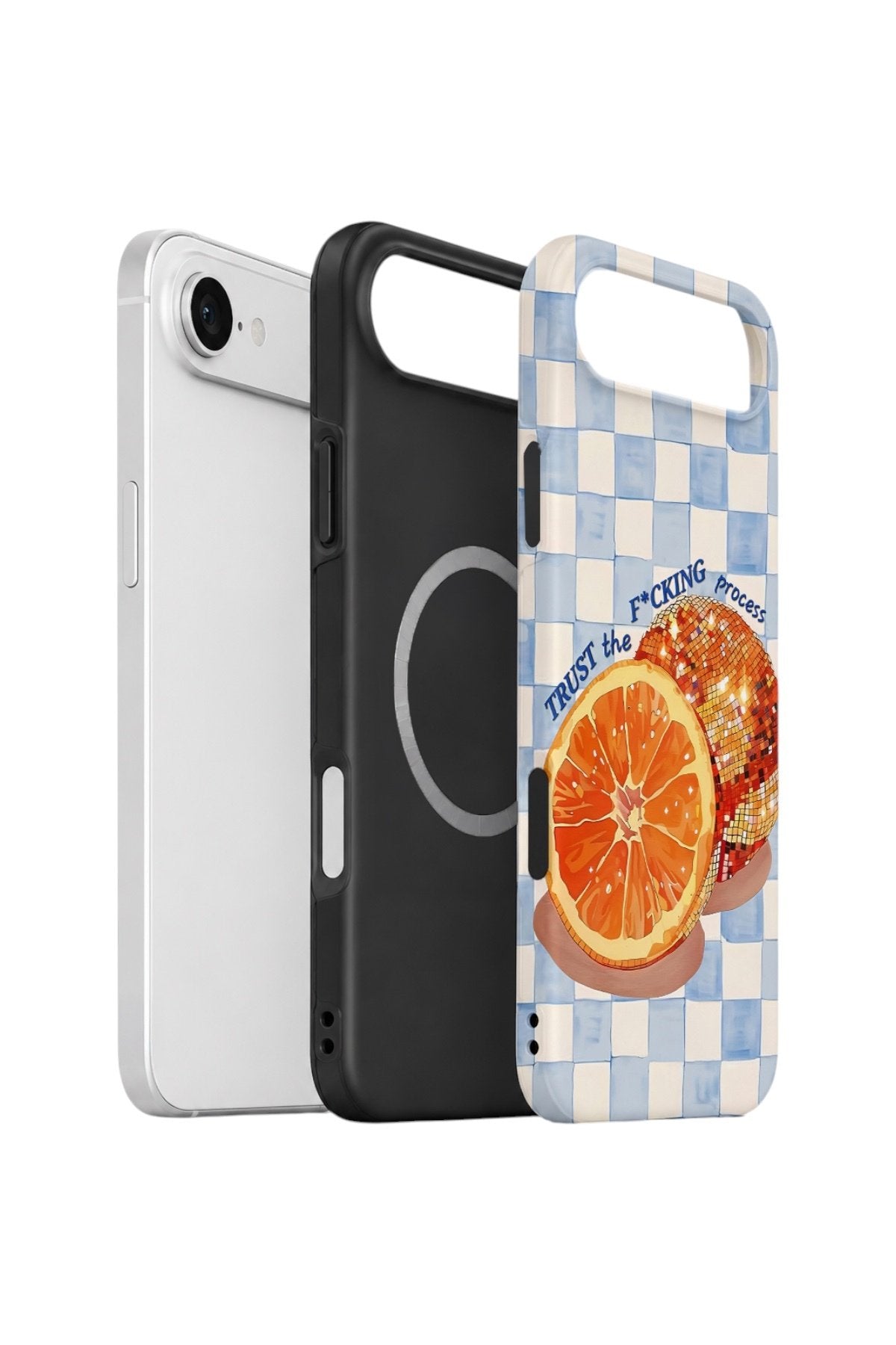 iPhone 17 Air Vorian Çift Katmanlı MagSafe Kılıf Orange Press Collage