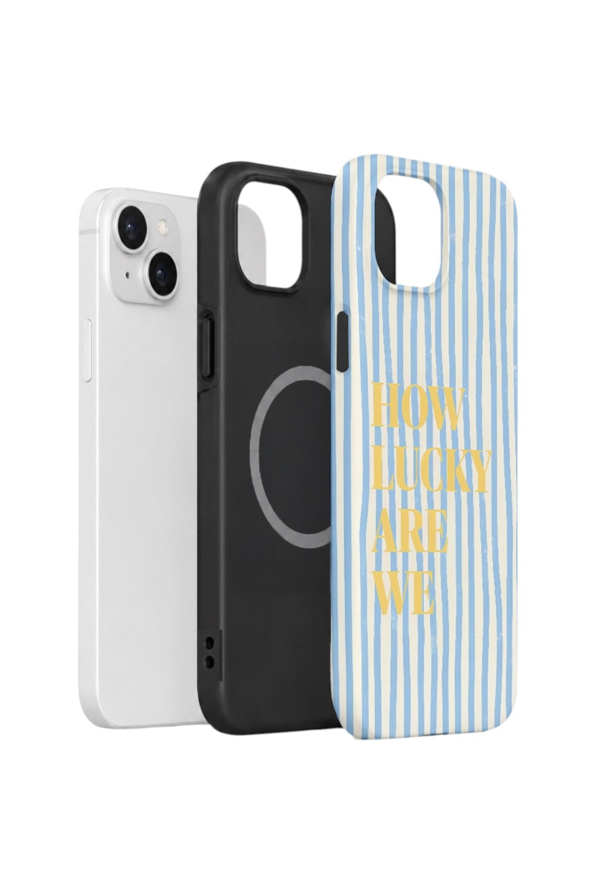 iPhone 14 Plus Vorian Çift Katmanlı MagSafe Kılıf Lucky Summer Stripe