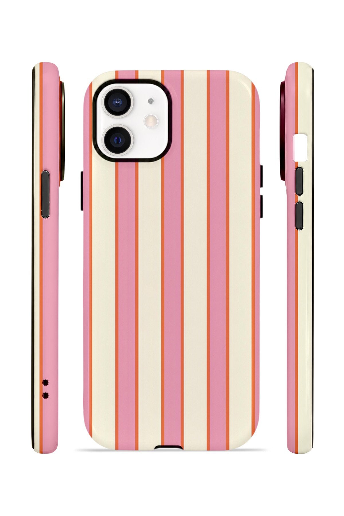 iPhone 11 Vorian Çift Katmanlı Kılıf Sunset Candy Stripe