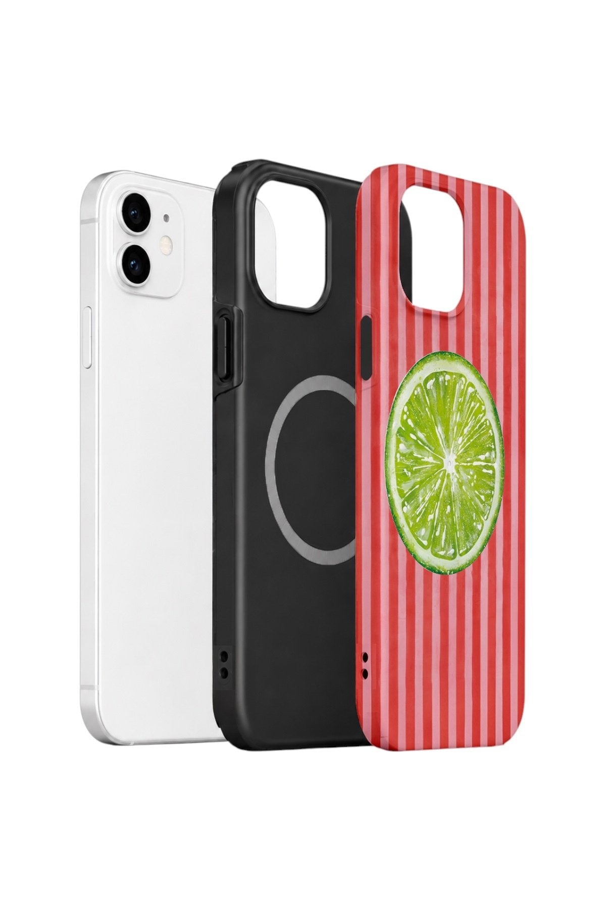 iPhone 12 Vorian Çift Katmanlı MagSafe Kılıf Lime Slice Pop