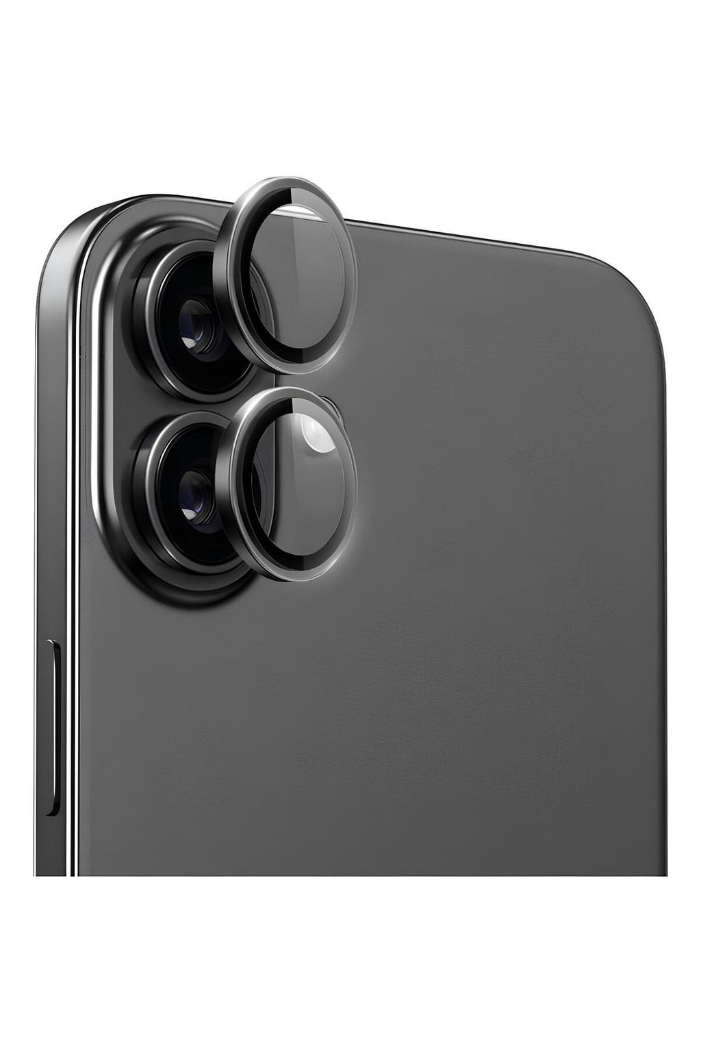 iPhone 16 Plus - 16 Metal Kamera Koruyucu Lens Siyah