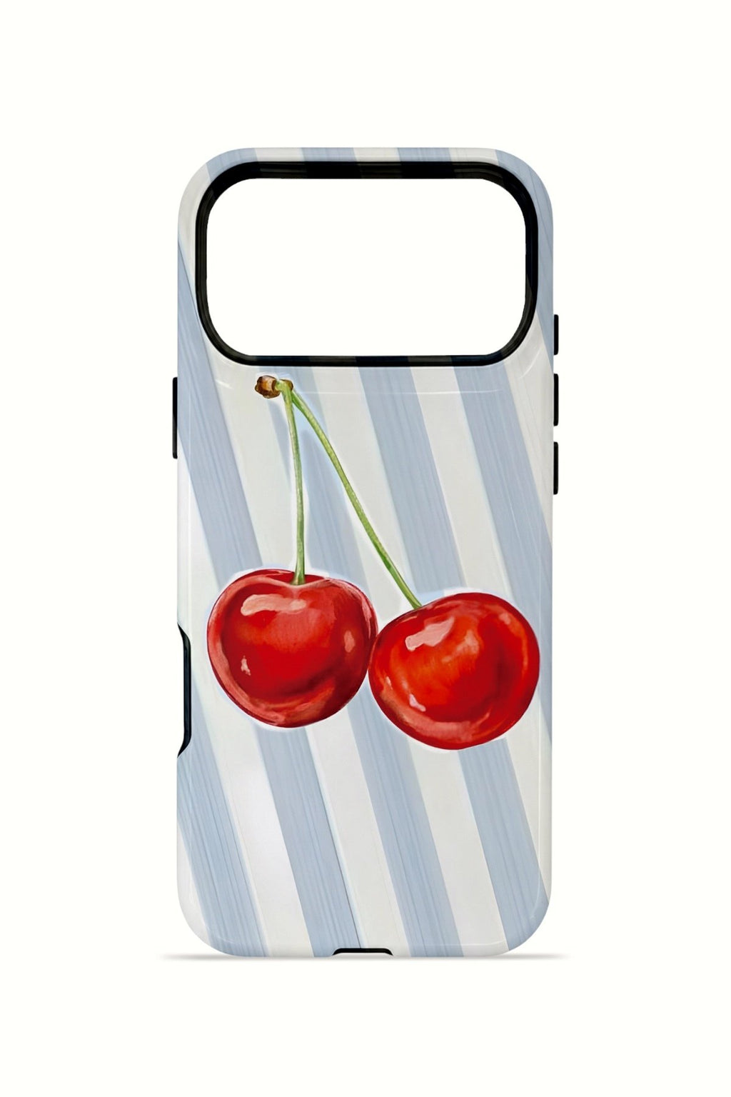 iPhone 17 Pro Vorian Çift Katmanlı MagSafe Kılıf Cherry Blue Stripe