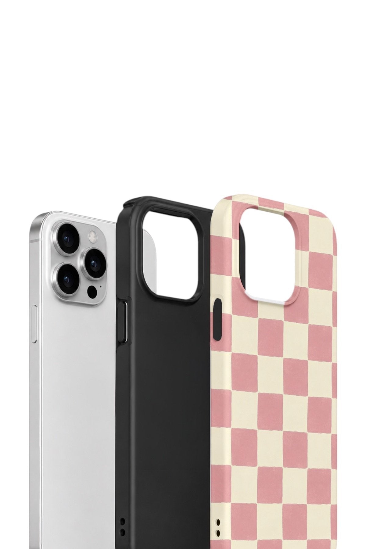 iPhone 13 Pro Vorian Çift Katmanlı Kılıf Blush Checker