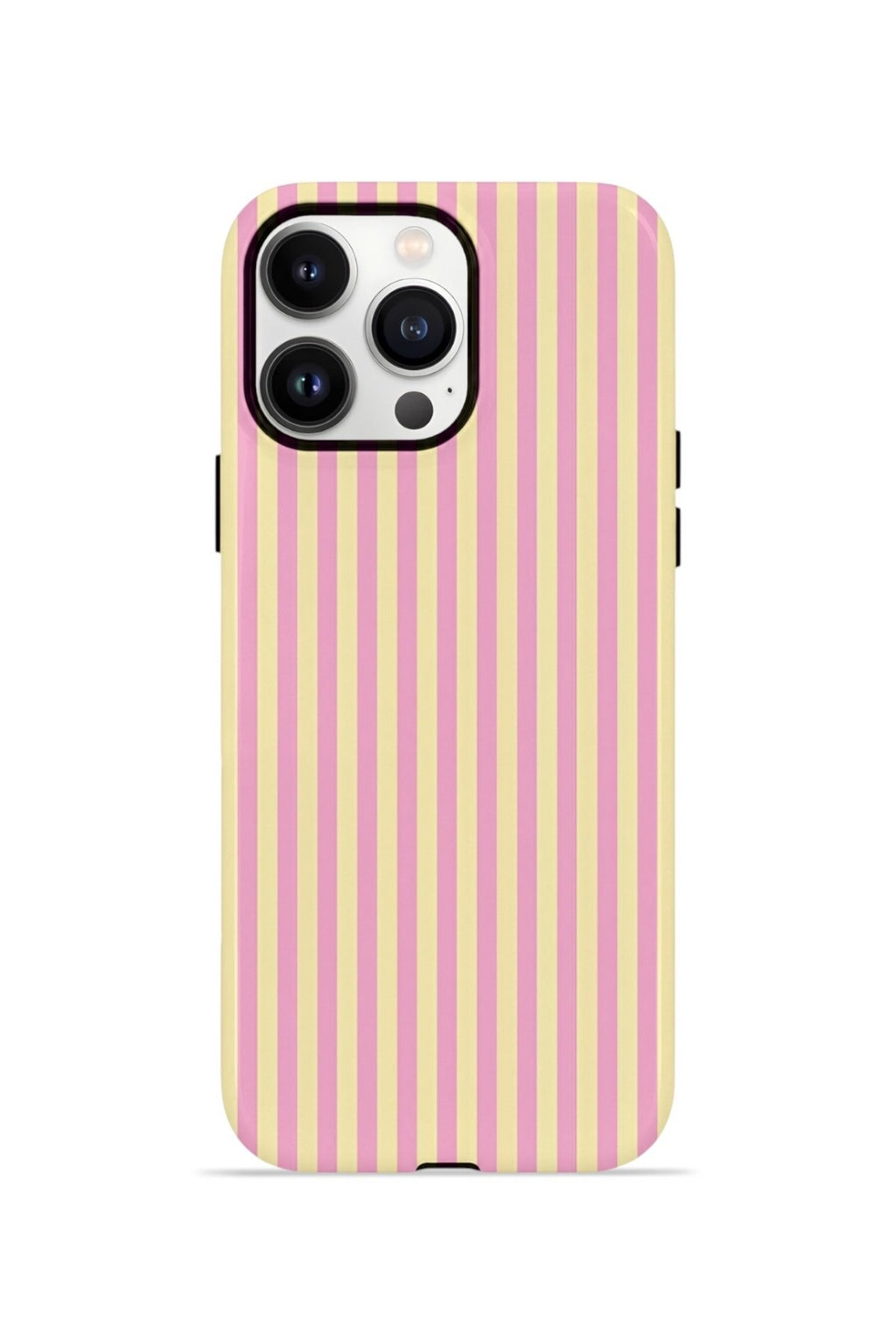 iPhone 14 Pro Max Vorian Çift Katmanlı Kılıf Lemon Candy Pinstripe