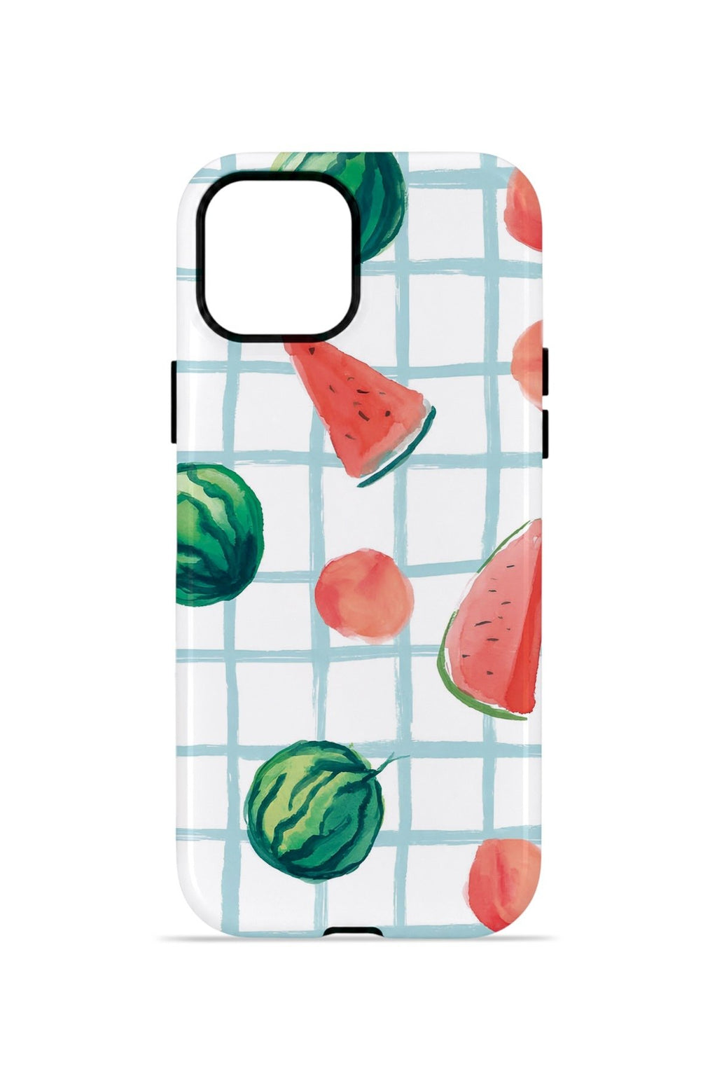 iPhone 14 Vorian Çift Katmanlı MagSafe Kılıf Watermelon Grid