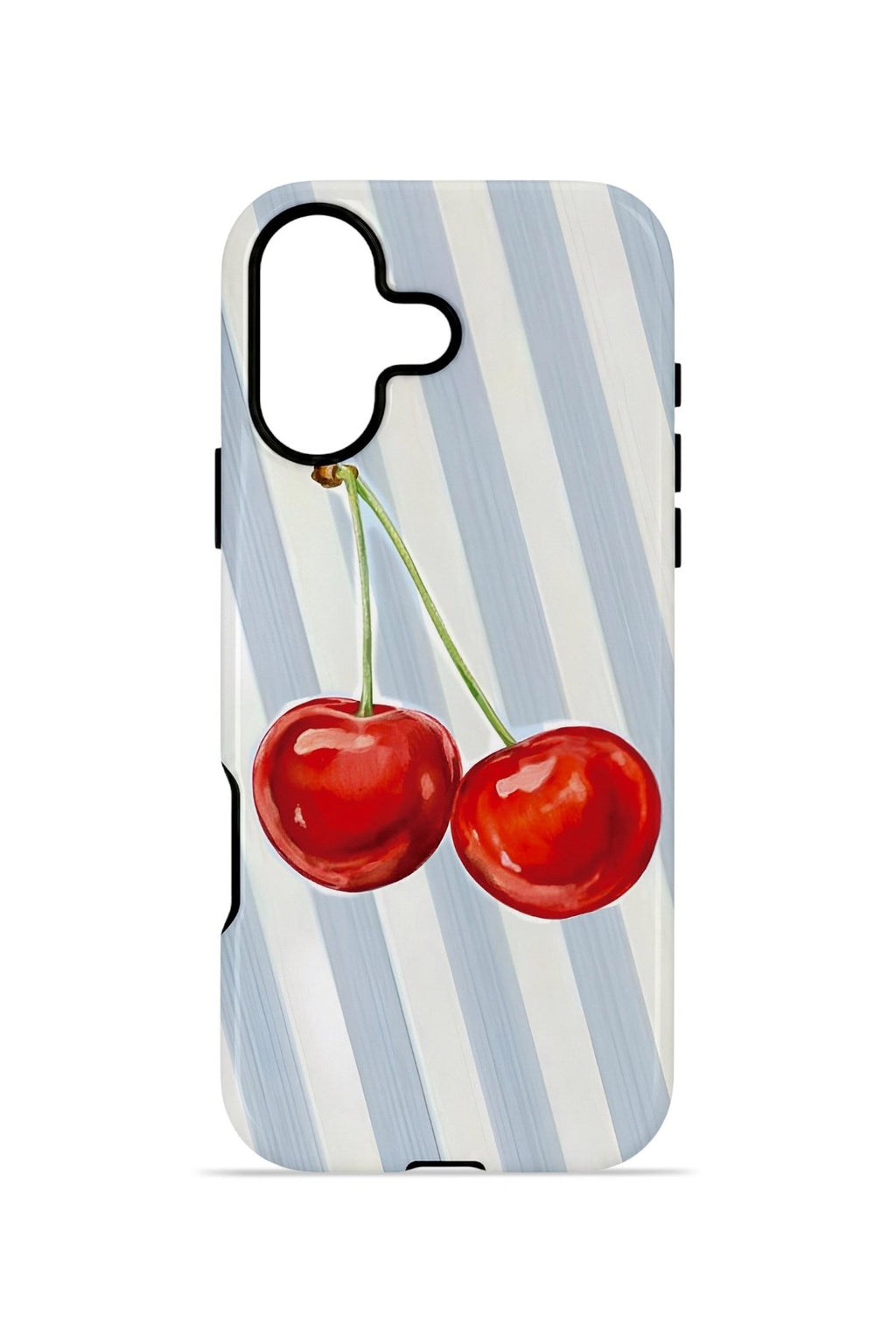 iPhone 16 Plus Vorian Çift Katmanlı MagSafe Kılıf Cherry Blue Stripe