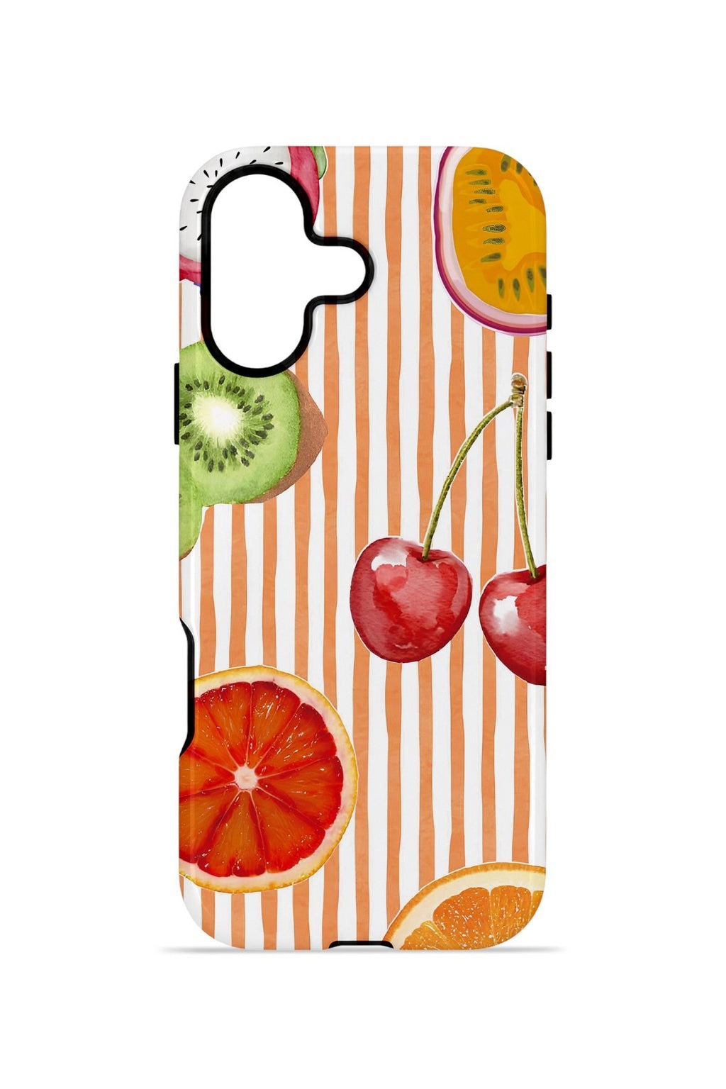 iPhone 16 Plus Vorian Çift Katmanlı Kılıf Tutti Frutti Stripe