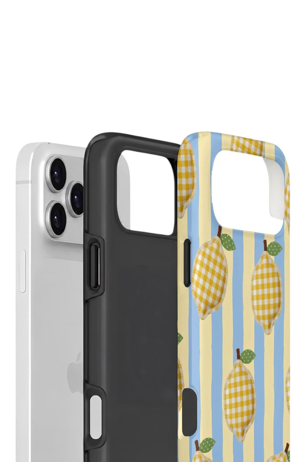 iPhone 17 Pro Max Vorian Çift Katmanlı Kılıf Gingham Lemon Grove