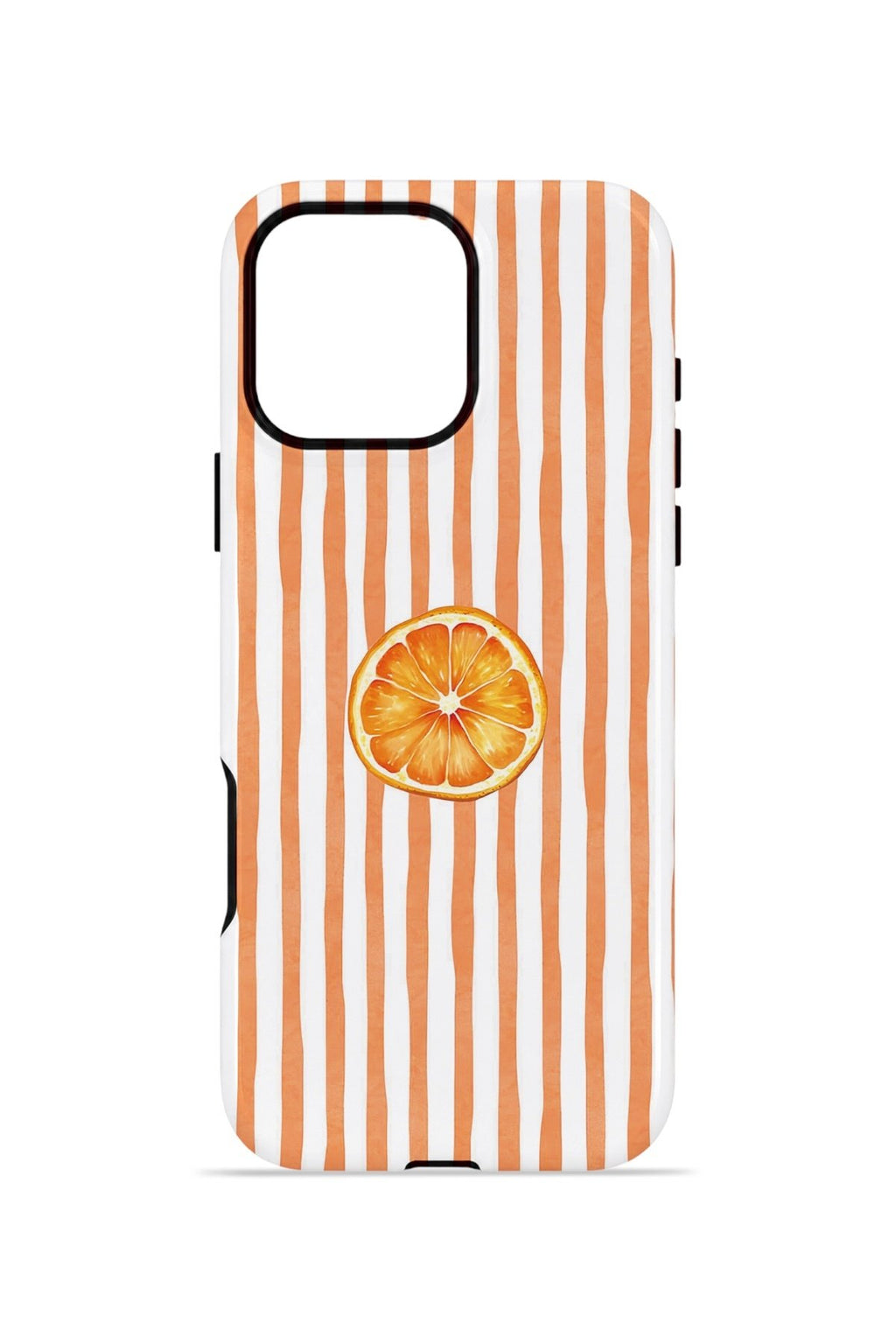iPhone 16 Pro Vorian Çift Katmanlı MagSafe Kılıf Orange Slice Stripe