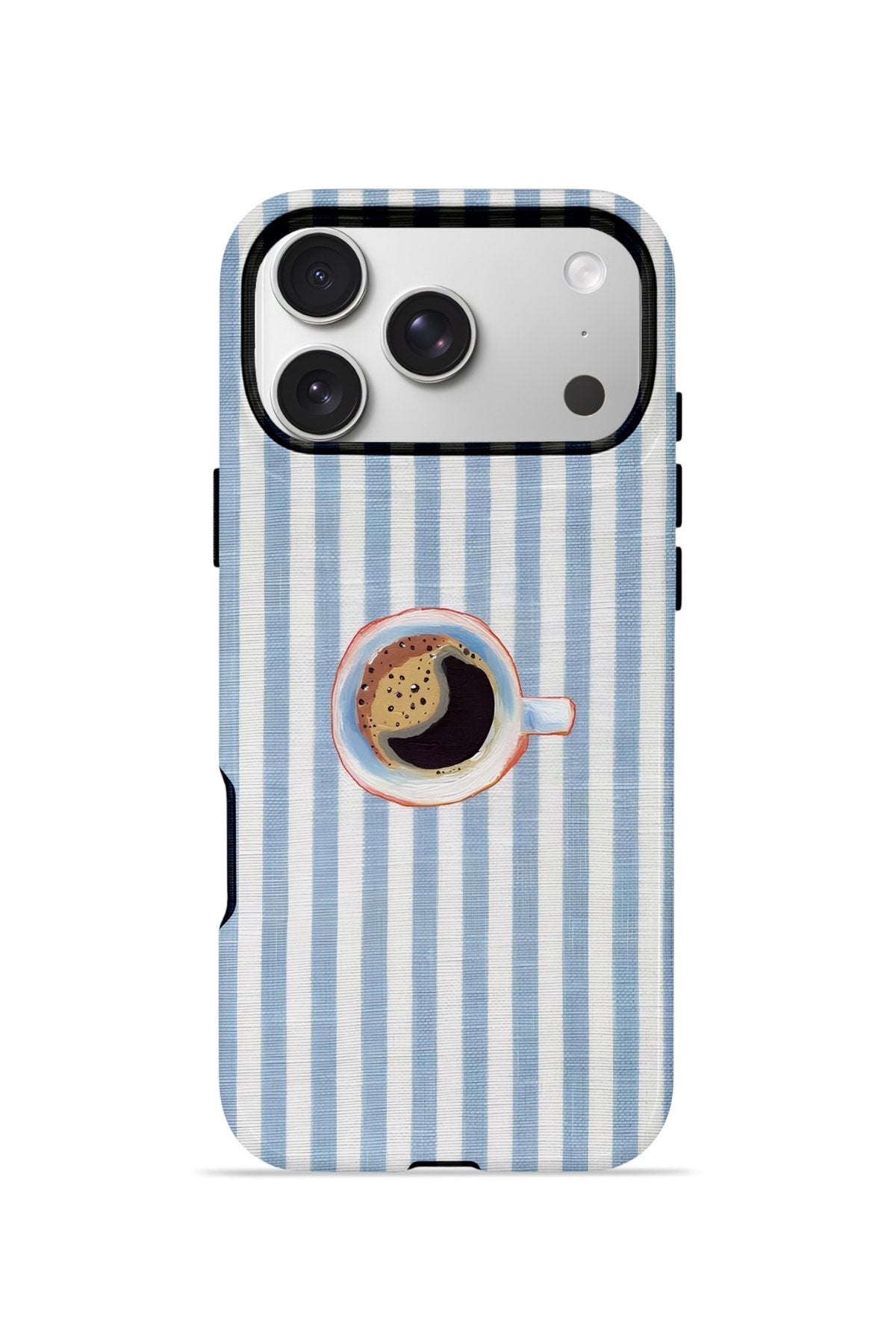 iPhone 17 Pro Vorian Çift Katmanlı MagSafe Kılıf Morning Coffee Stripe