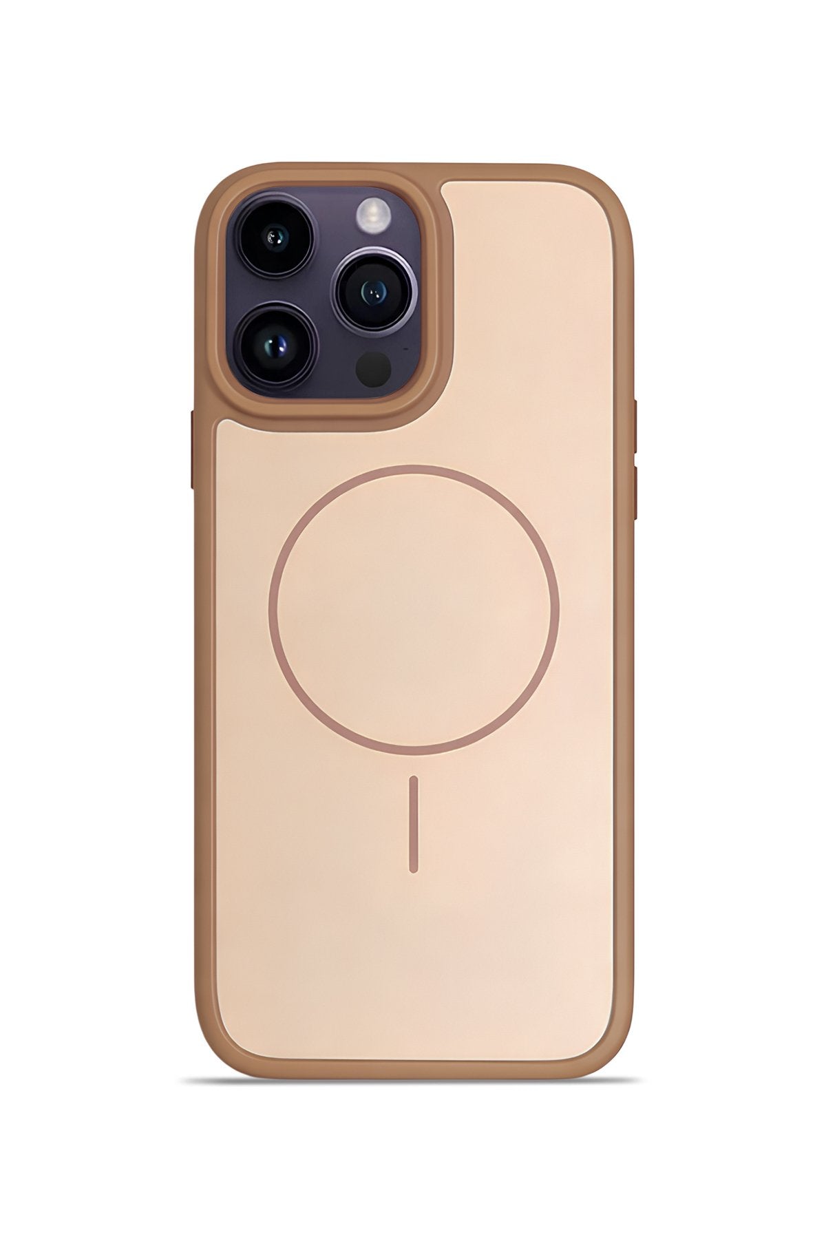 iPhone 16 Pro 6.3" Premium Soft Magsafe Silikon Kılıf Kahve