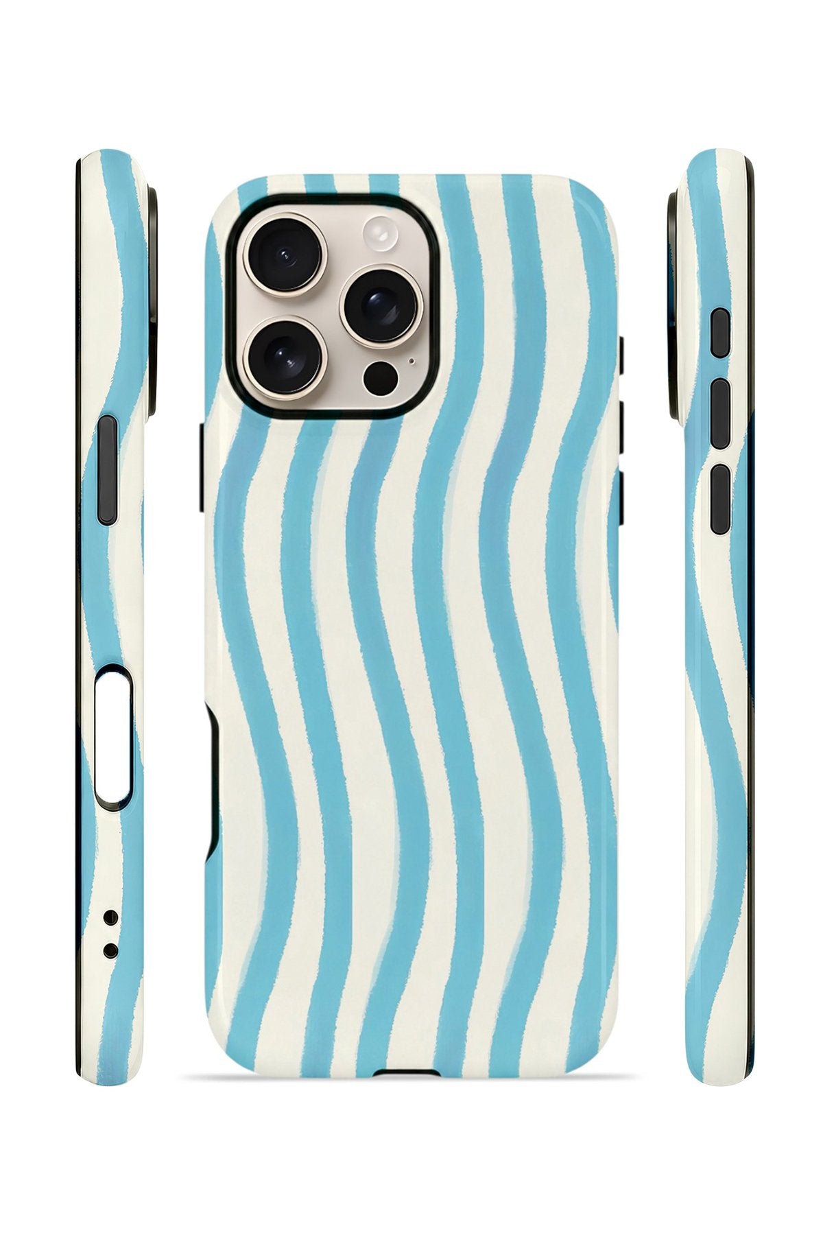 iPhone 16 Pro Max Vorian Çift Katmanlı Kılıf Aqua Wave Riviera