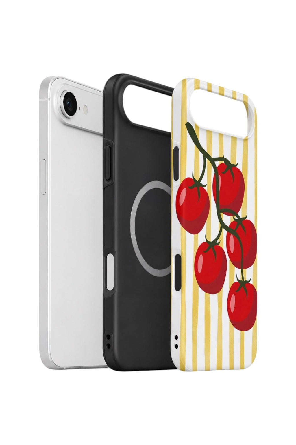 iPhone 17 Air Vorian Çift Katmanlı MagSafe Kılıf Tomato Market Stripe