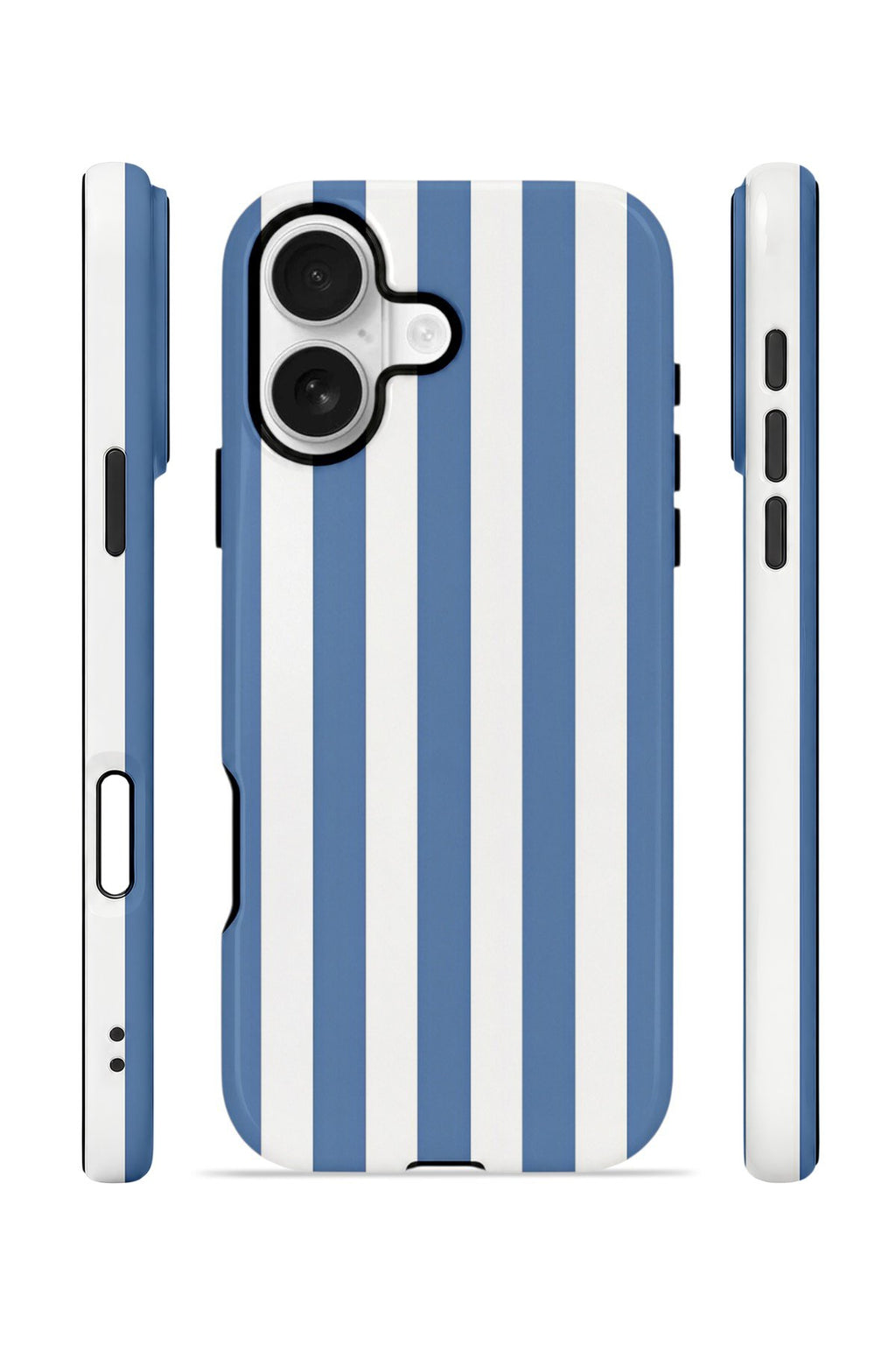 iPhone 16 Plus Vorian Çift Katmanlı Kılıf Blue Marina Stripe