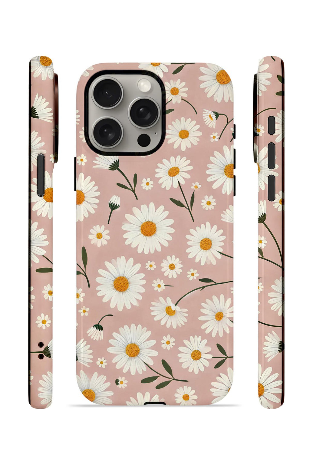 iPhone 15 Pro Vorian Çift Katmanlı MagSafe Kılıf Daisy Mocha Garden