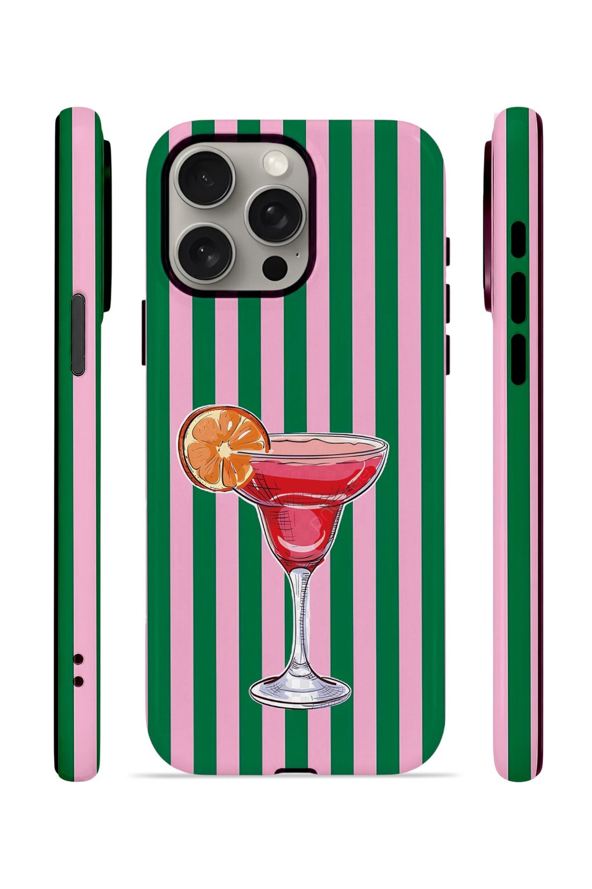 iPhone 15 Pro Max Vorian Çift Katmanlı MagSafe Kılıf Pink Citrus Cocktail