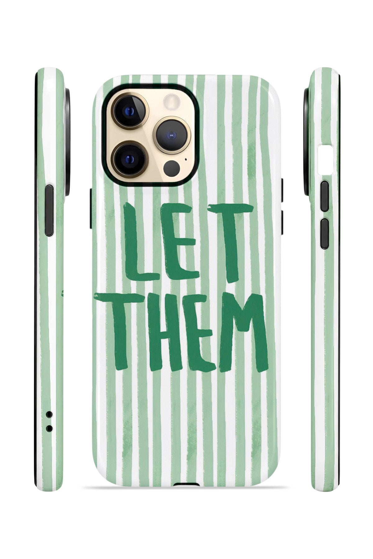 iPhone 13 Pro Max Vorian Çift Katmanlı Kılıf Let Them Green