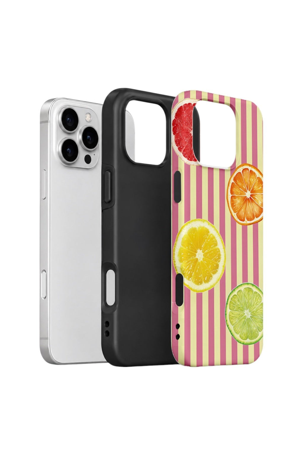 iPhone 16 Pro Vorian Çift Katmanlı Kılıf Citrus Fiesta Stripe