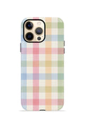iPhone 12 Pro Max Vorian Çift Katmanlı Kılıf Pastel Gingham