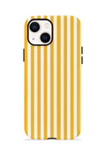 iPhone 15 Plus Vorian Çift Katmanlı MagSafe Kılıf Golden Pinstripe