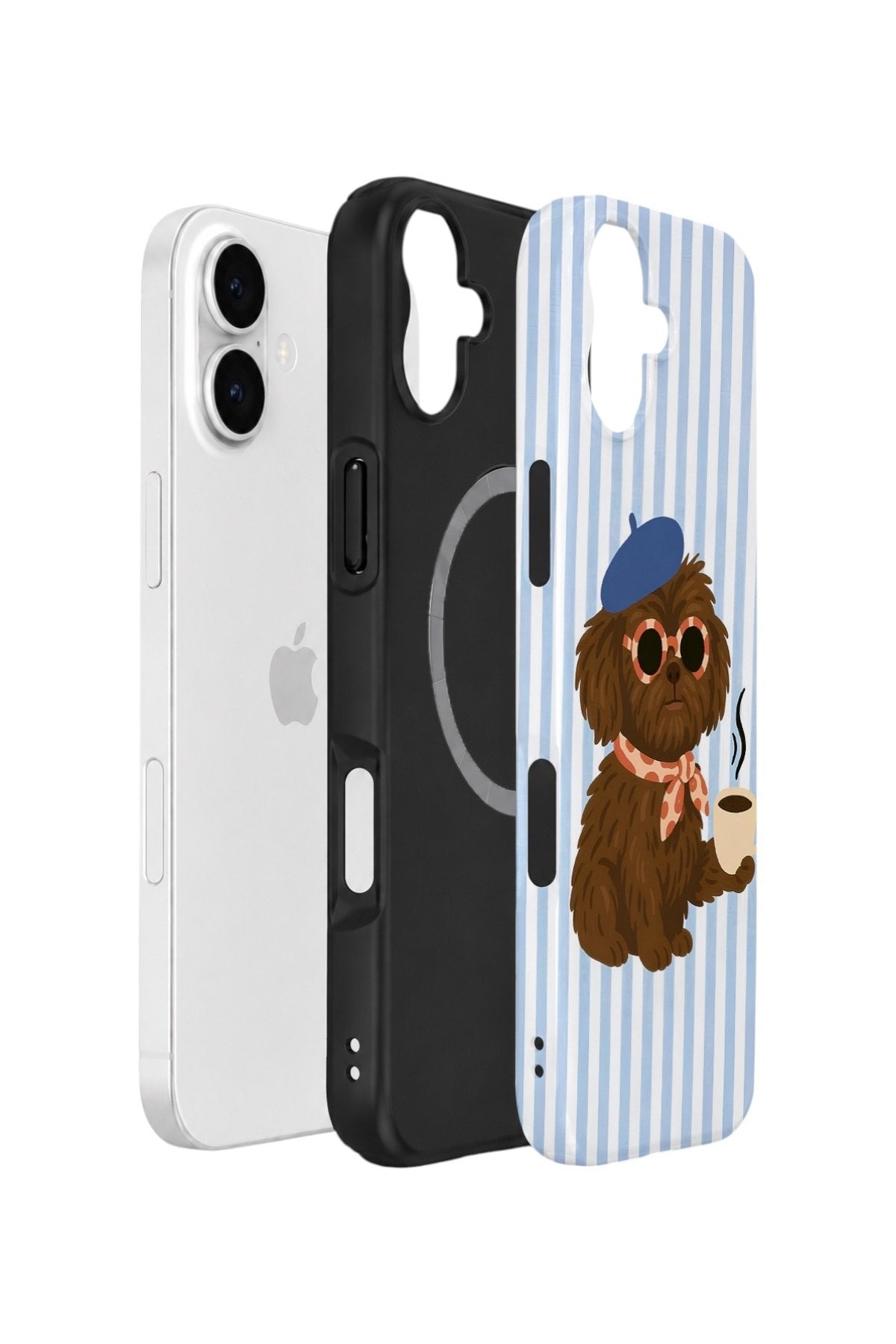iPhone 16 Plus Vorian Çift Katmanlı MagSafe Kılıf Cafe Dog Riviera