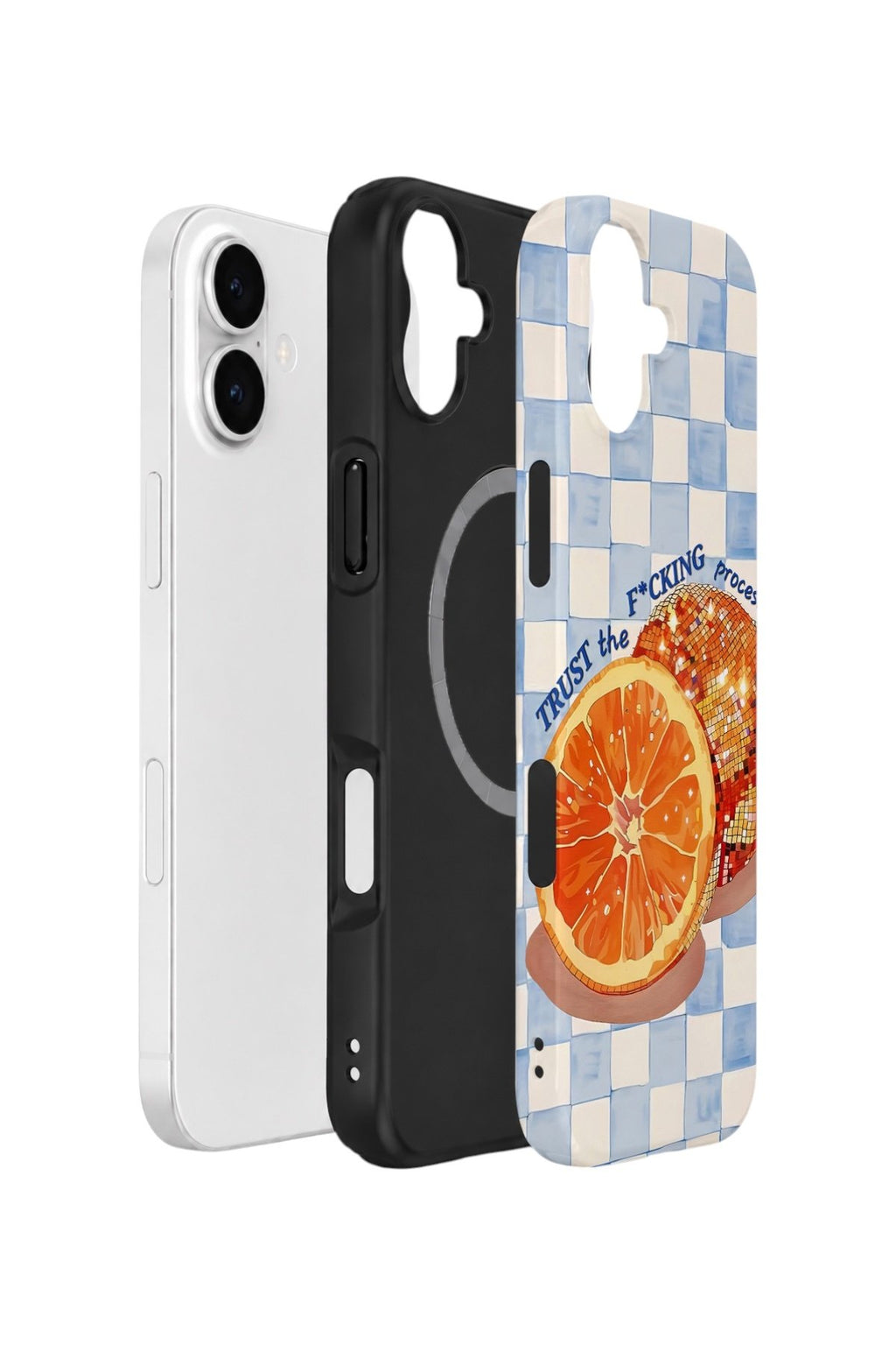 iPhone 17 Vorian Çift Katmanlı MagSafe Kılıf Orange Press Collage