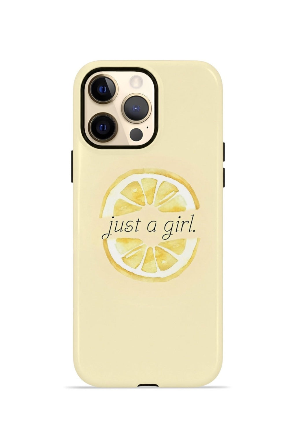iPhone 12 Pro Max Vorian Çift Katmanlı Kılıf Just A Girl Lemon