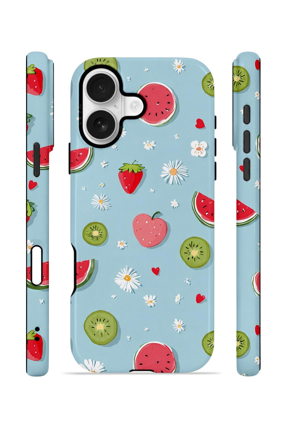 iPhone 16 Plus Vorian Çift Katmanlı Kılıf Fruit Confetti Sky