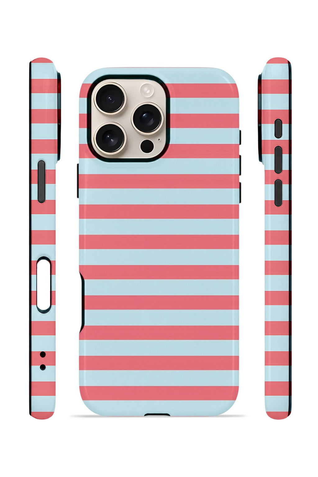 iPhone 16 Pro Max Vorian Çift Katmanlı Kılıf Candy Horizon Stripe