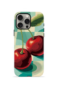 iPhone 15 Pro Vorian Çift Katmanlı MagSafe Kılıf Retro Cherry Pop