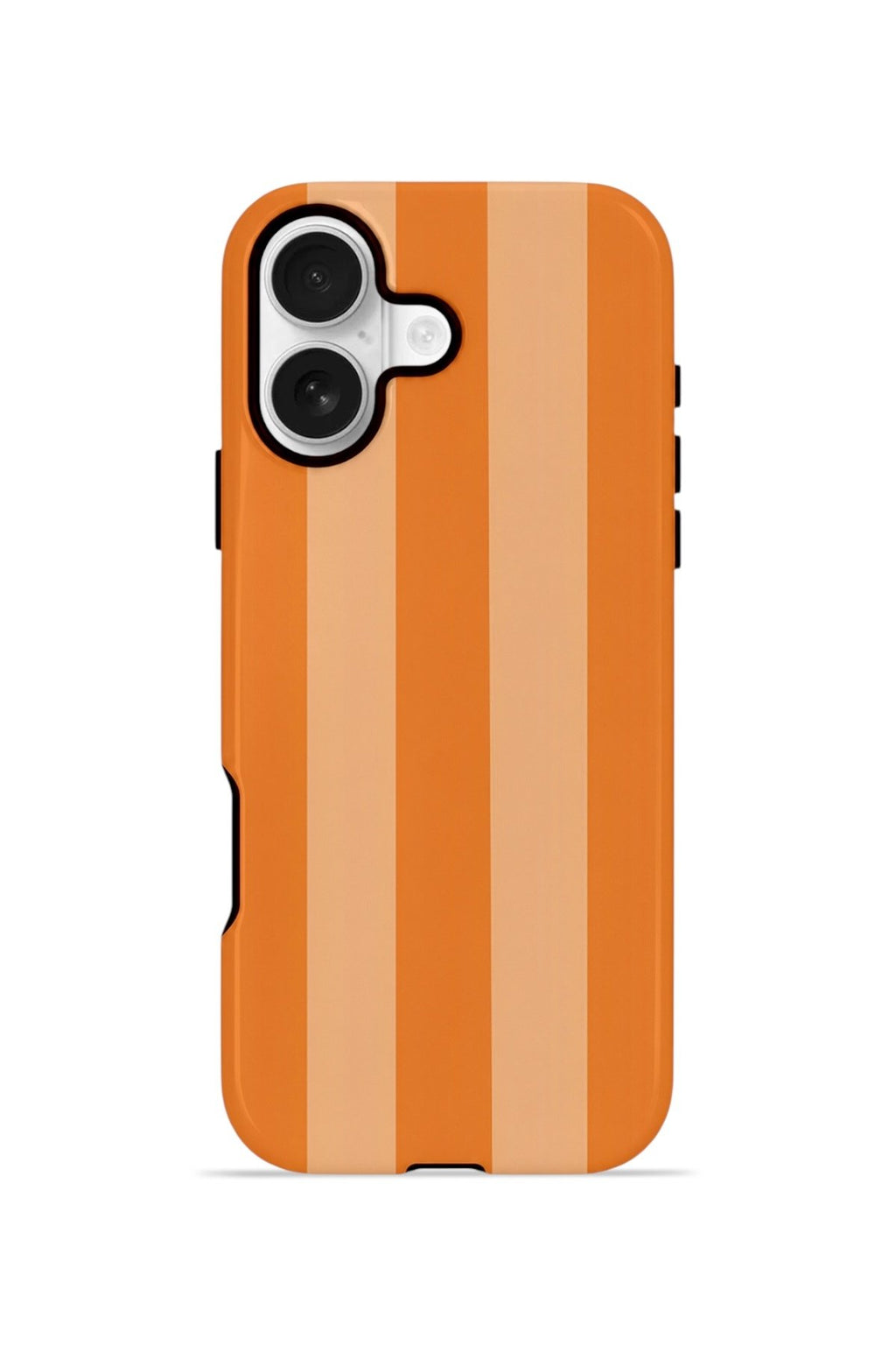 iPhone 17 Vorian Çift Katmanlı Kılıf Orange Cream Stripe