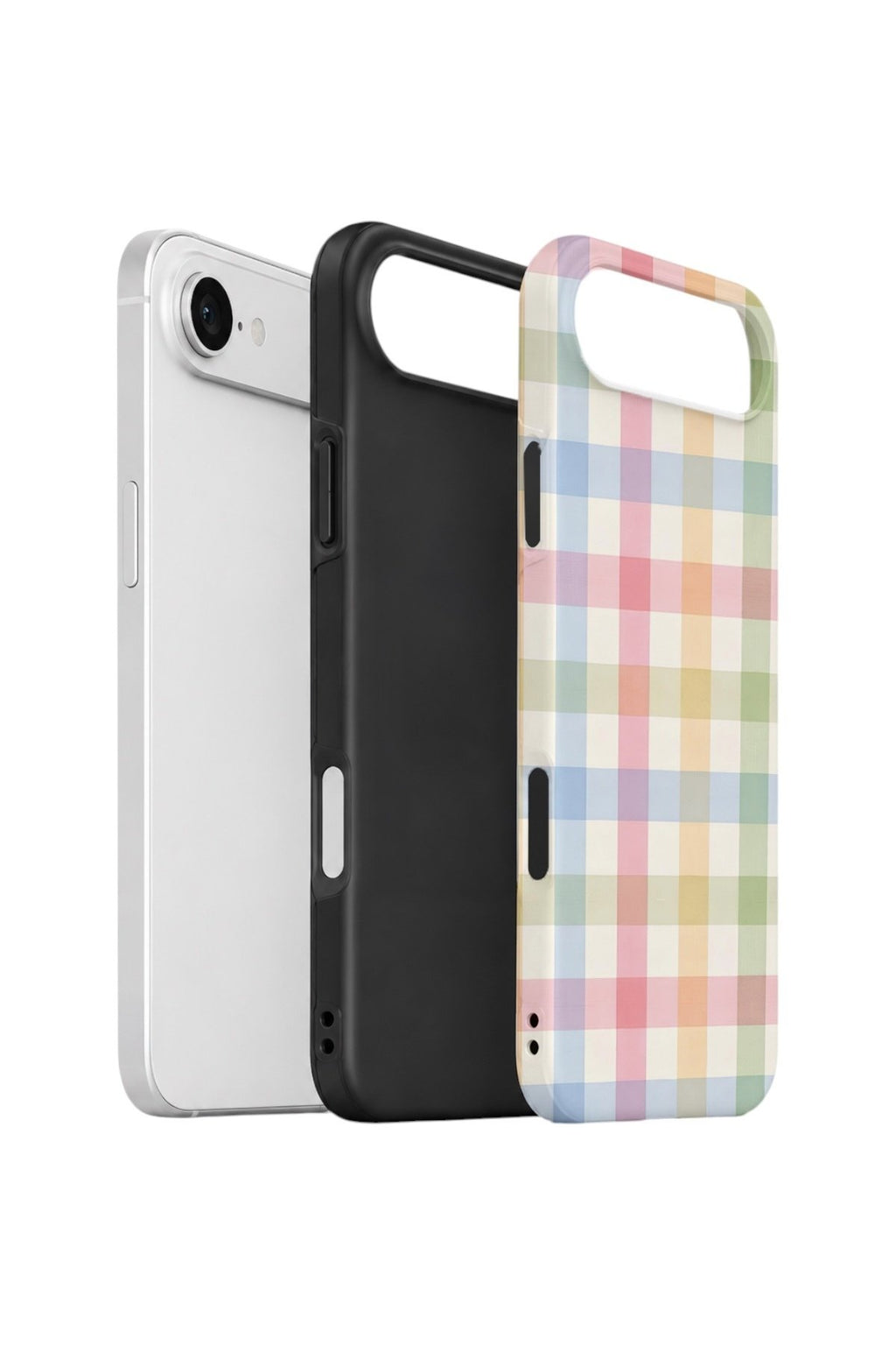 iPhone 17 Air Vorian Çift Katmanlı Kılıf Pastel Gingham