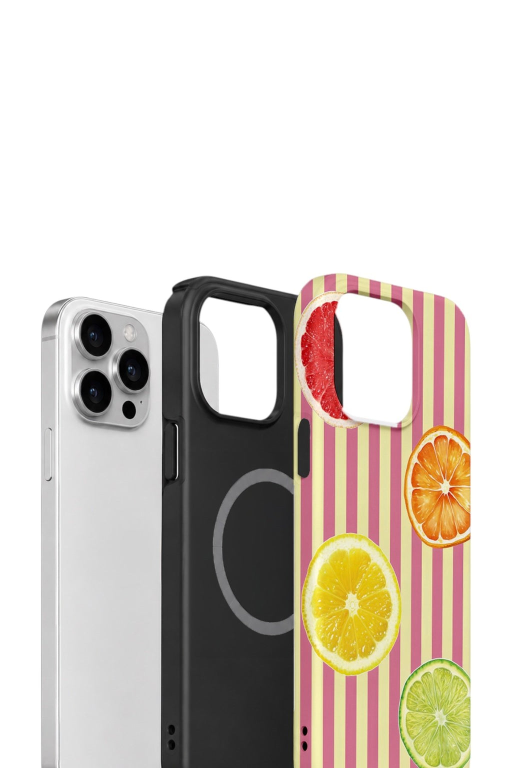 iPhone 13 Pro Vorian Çift Katmanlı MagSafe Kılıf Citrus Fiesta Stripe