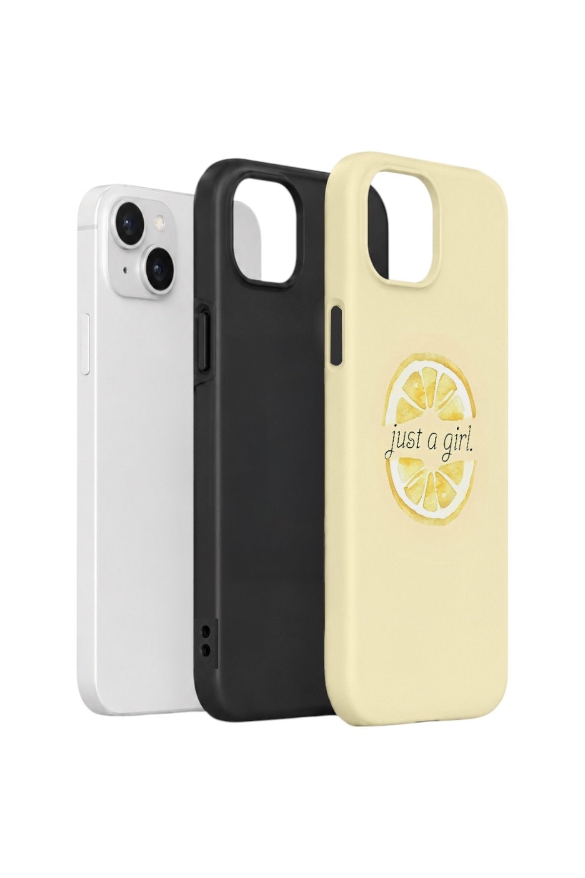 iPhone 14 Vorian Çift Katmanlı Kılıf Just A Girl Lemon