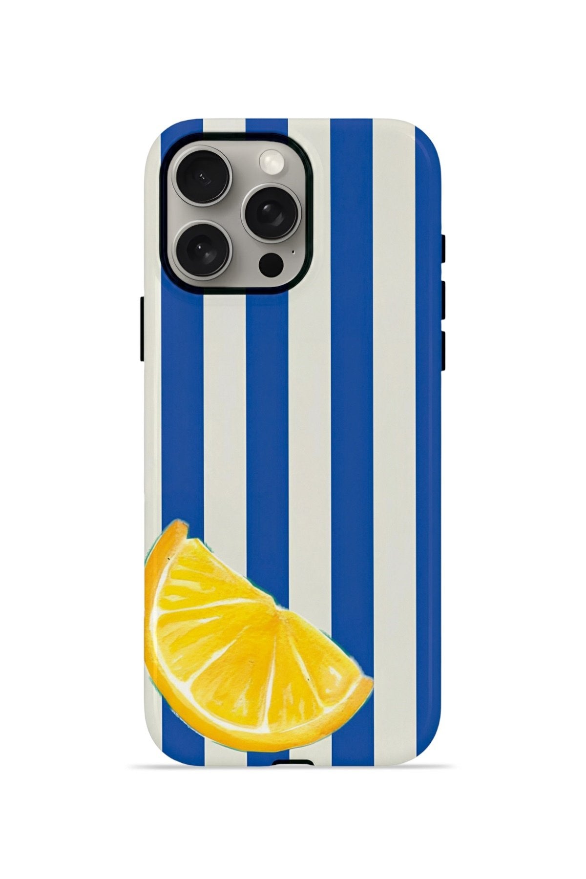 iPhone 15 Pro Max Vorian Çift Katmanlı Kılıf Lemon Coast Stripe