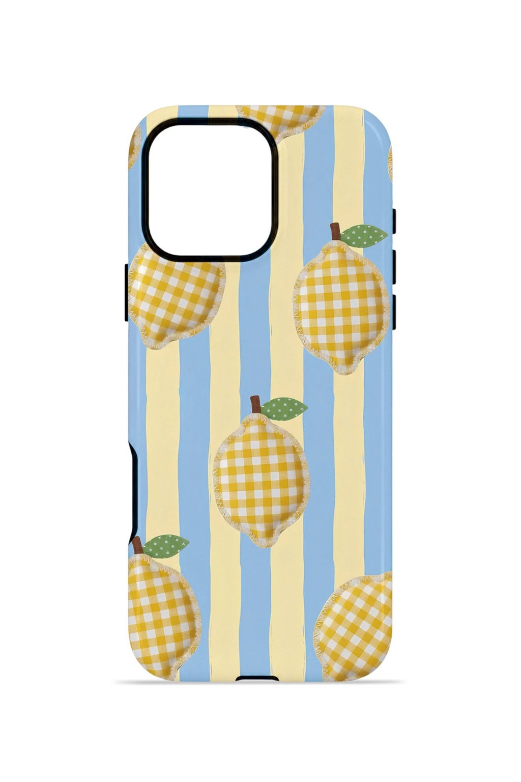 iPhone 16 Pro Max Vorian Çift Katmanlı Kılıf Gingham Lemon Grove