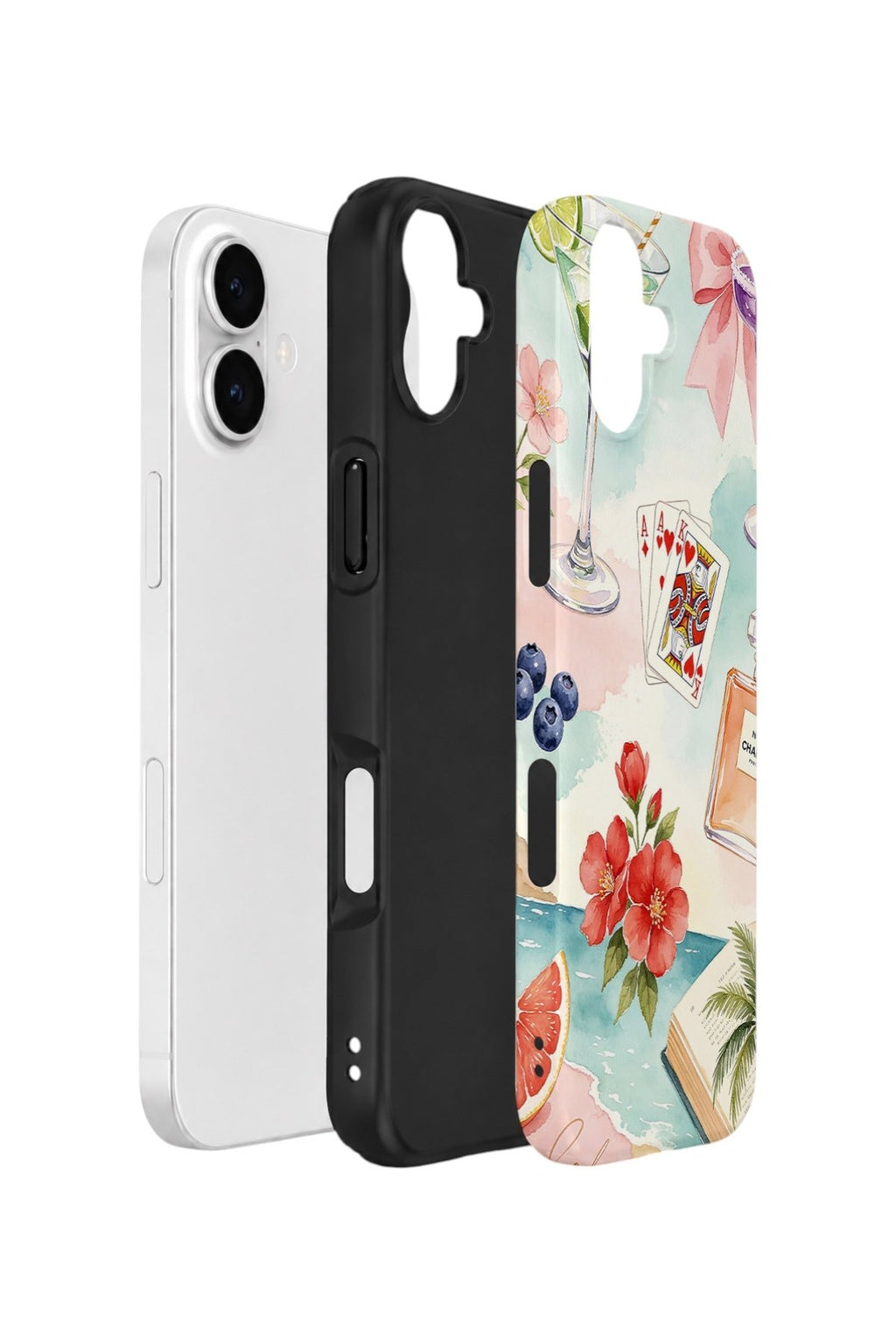 iPhone 16 Vorian Çift Katmanlı Kılıf Mediterranean Holiday Collage