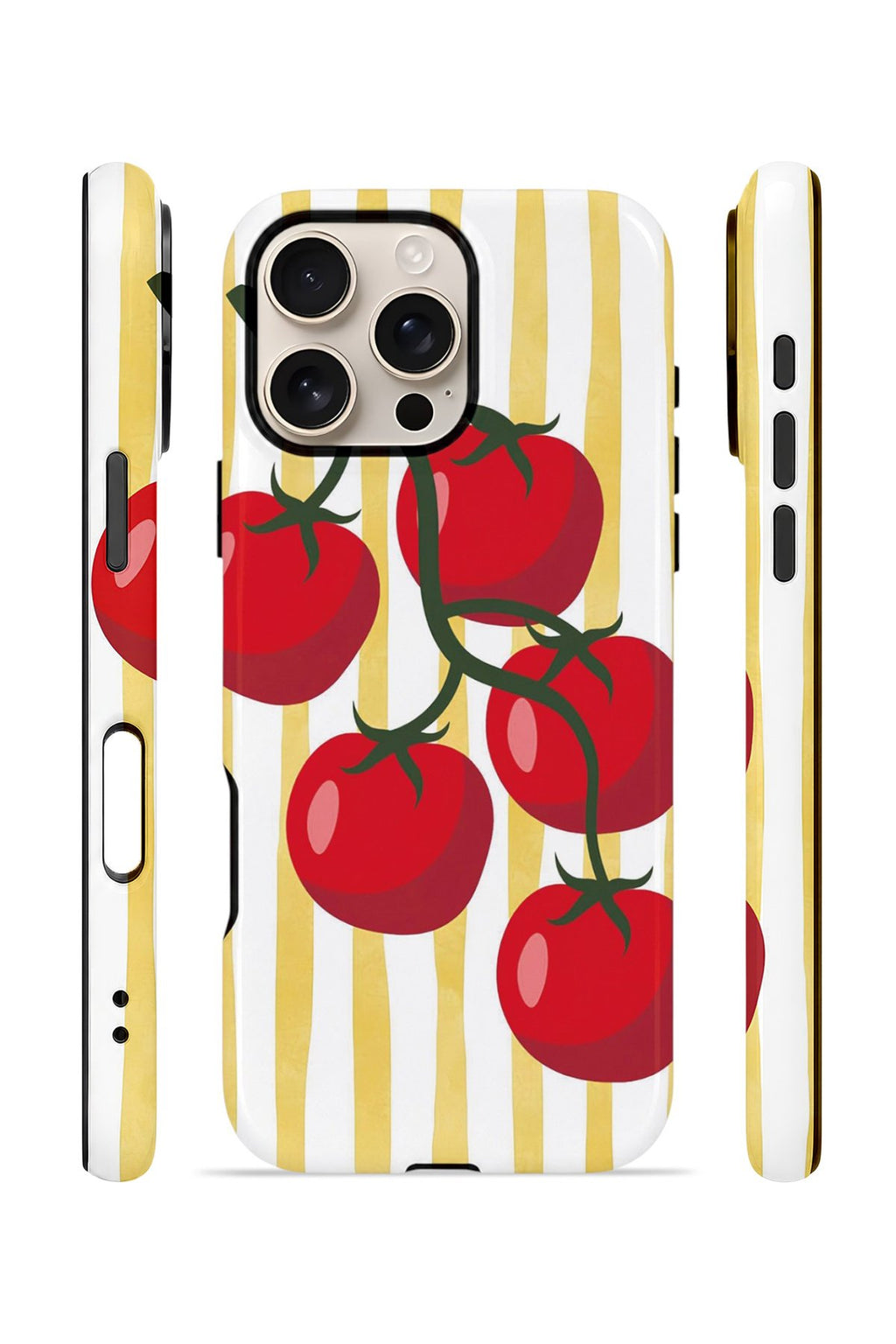 iPhone 16 Pro Max Vorian Çift Katmanlı MagSafe Kılıf Tomato Market Stripe
