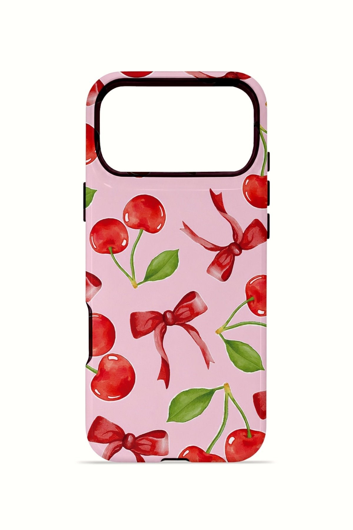 iPhone 17 Pro Max Vorian Çift Katmanlı Kılıf Cherry Ribbon Garden
