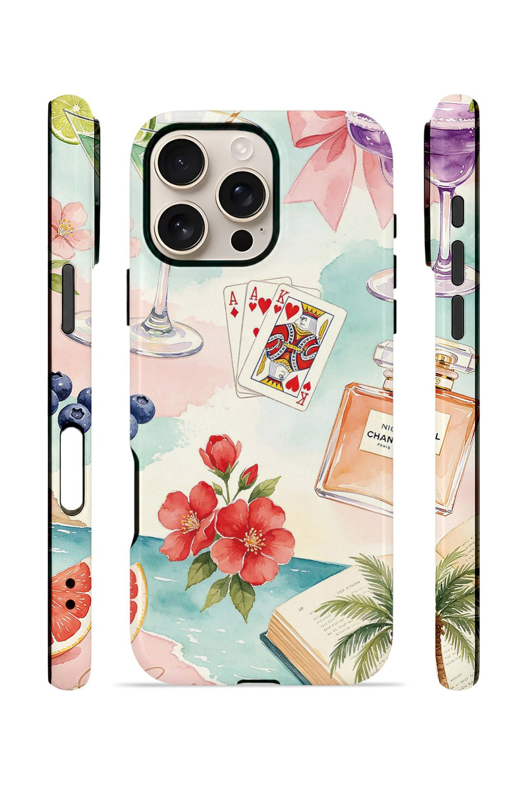 iPhone 16 Pro Max Vorian Çift Katmanlı MagSafe Kılıf Mediterranean Holiday Collage