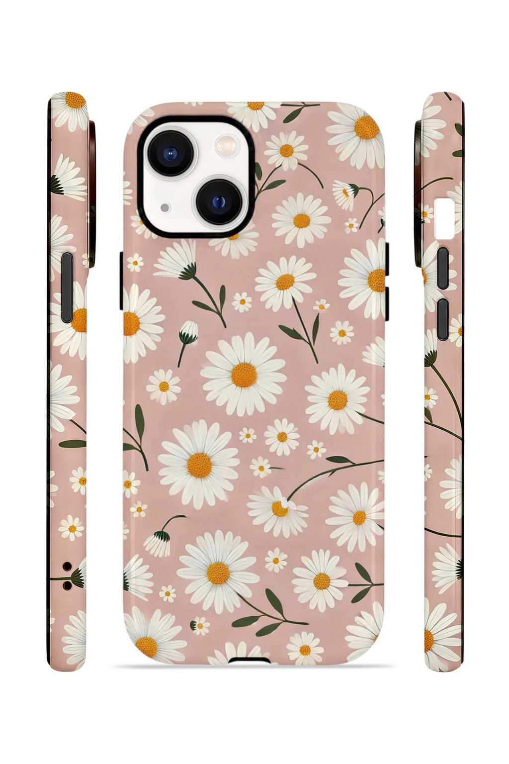 iPhone 15 Plus Vorian Çift Katmanlı Kılıf Daisy Mocha Garden