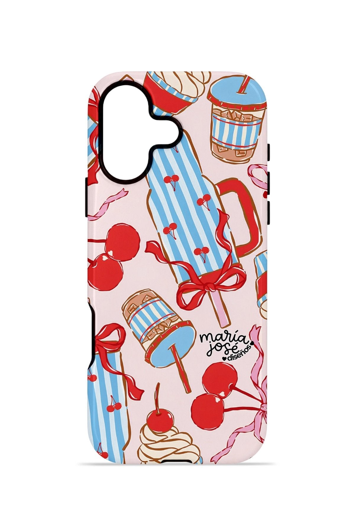 iPhone 16 Vorian Çift Katmanlı Kılıf Dolce Cherry Picnic