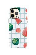 iPhone 12 Pro Max Vorian Çift Katmanlı Kılıf Watermelon Grid