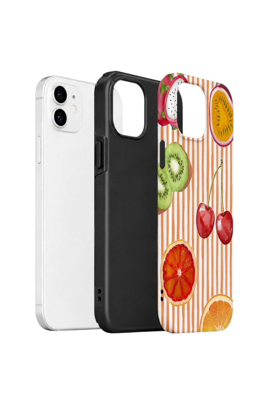 iPhone 11 Vorian Çift Katmanlı Kılıf Tutti Frutti Stripe