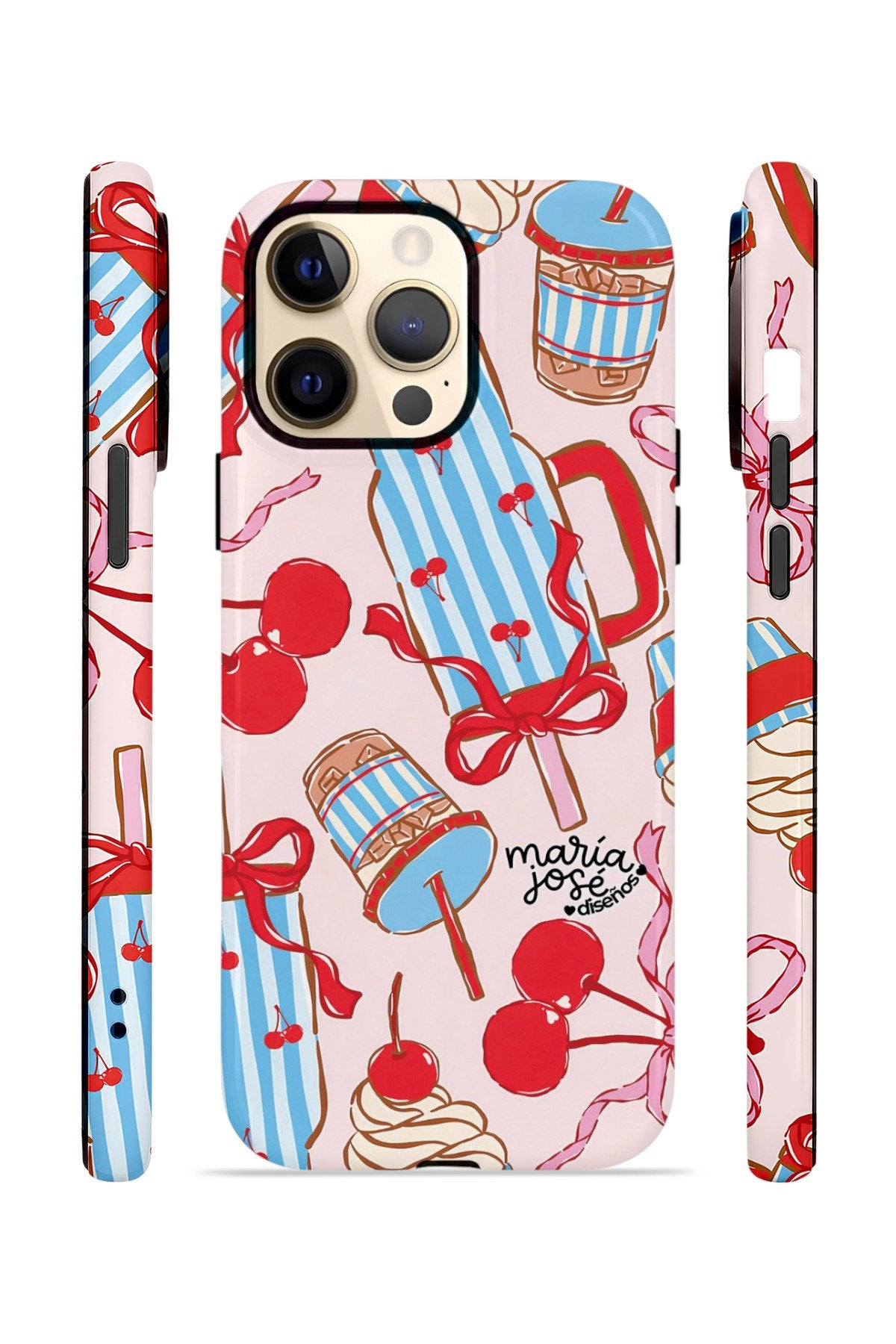 iPhone 13 Pro Max Vorian Çift Katmanlı Kılıf Dolce Cherry Picnic